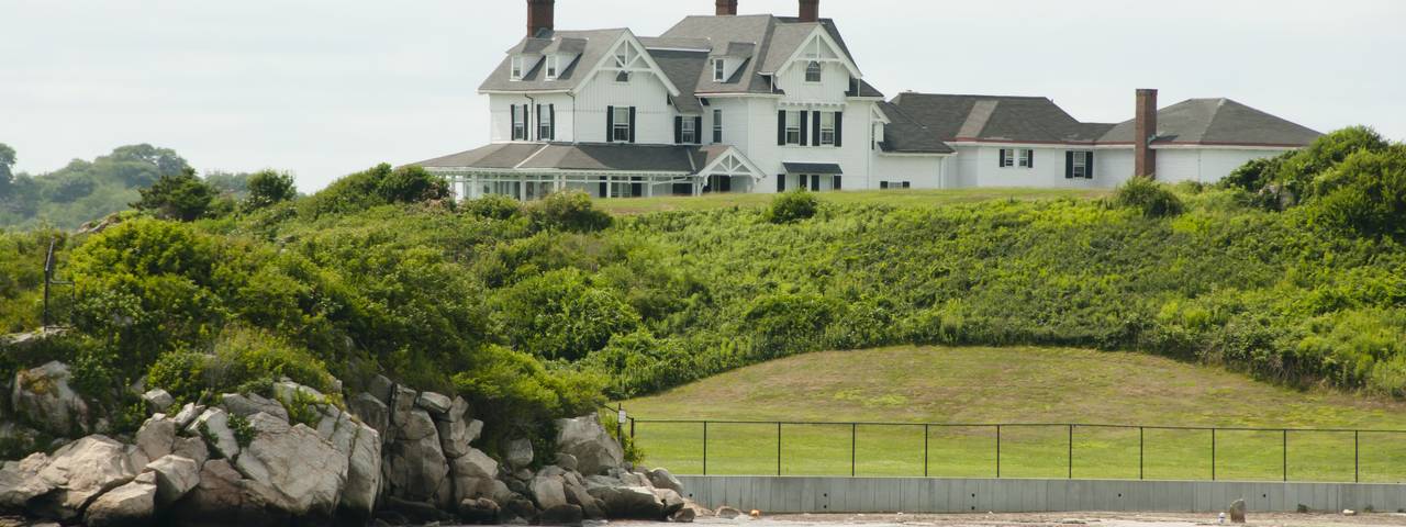 A mansion by the sea in Newport Rhode Island, USA