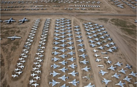 Airplane graveyard in Arizona.