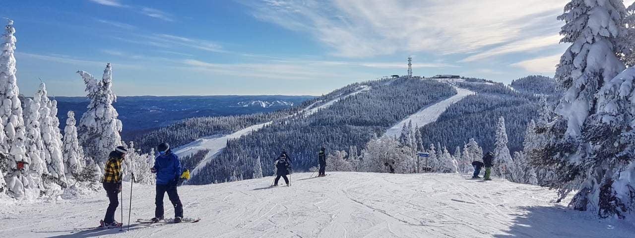 Scenic view of Mont-Tremblant resort in Quebec, Canada.