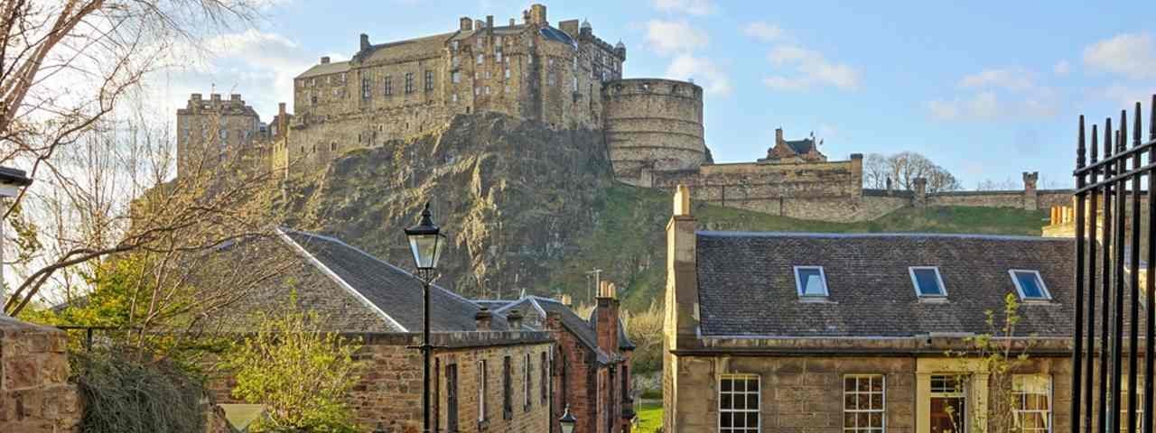 Edinburgh Castle overlooking the city. 
