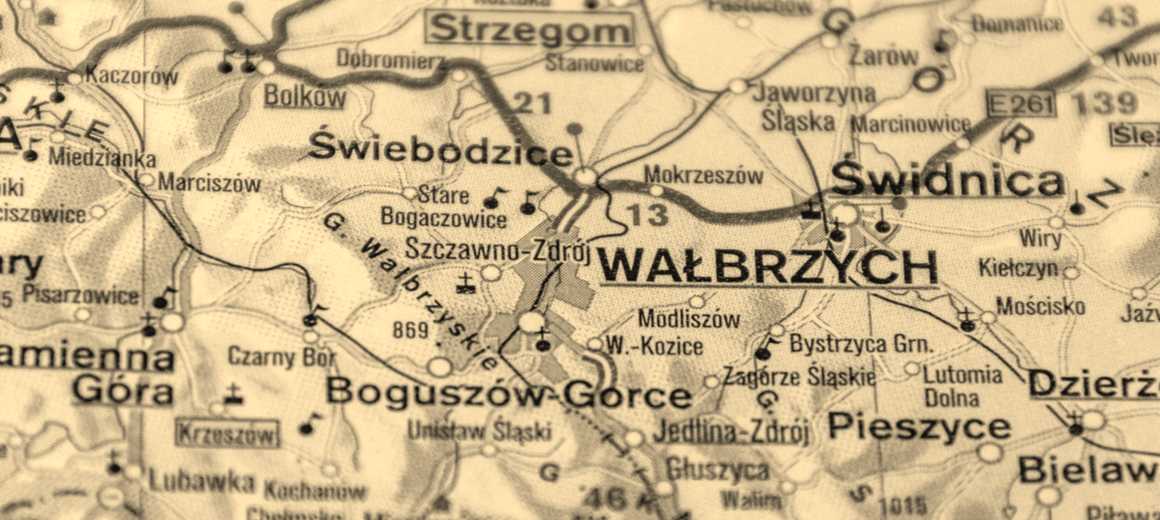 Carte du train d'or de Walbrzych