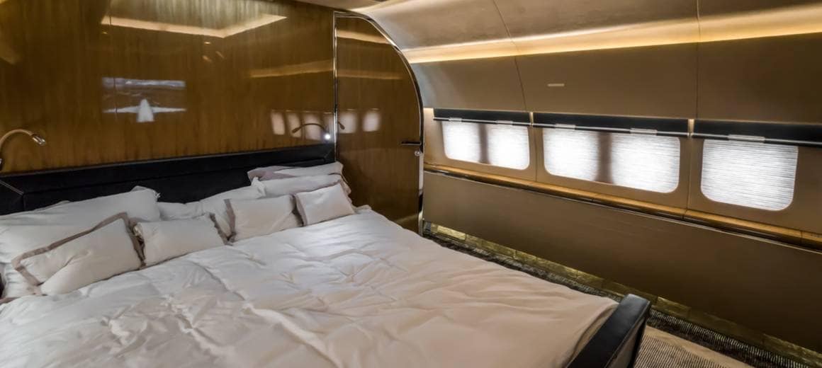 Picture of a luxury jet bedroom