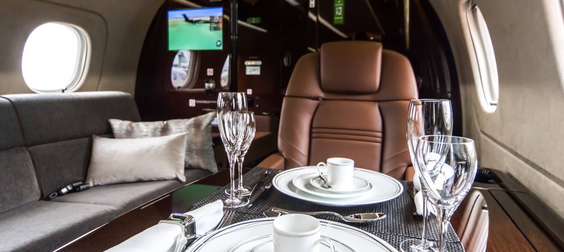 Picture of luxury jet interior