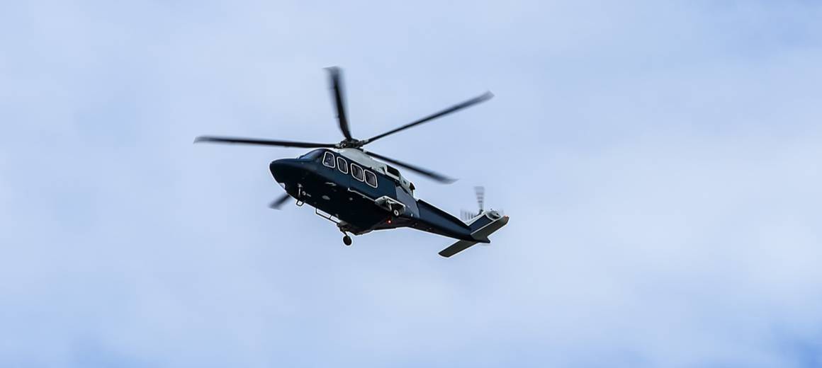 Agusta Westland AW139 helicopter in flight.