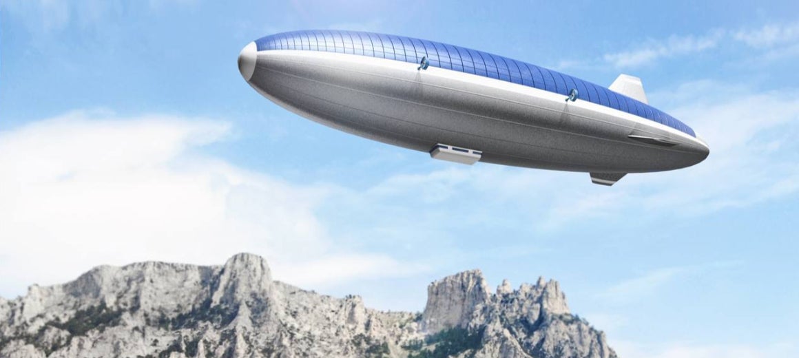 futuristic military airship