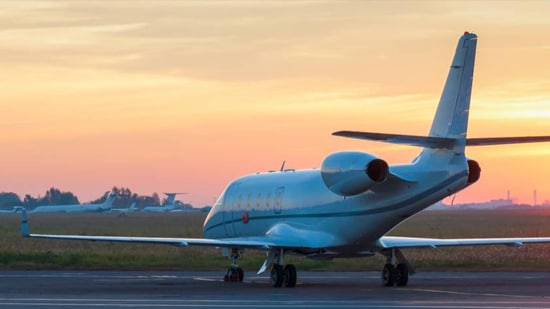 The cost of flight on a private jet in the USA