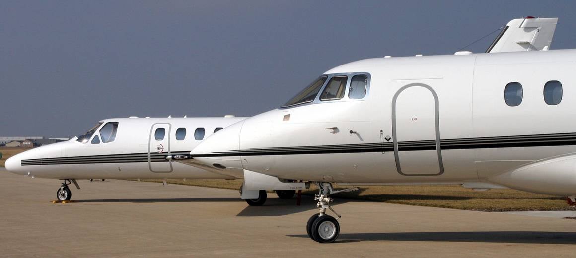 Citation Longitude on the runway