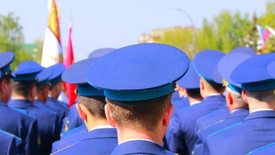 Pilots in blue uniform
