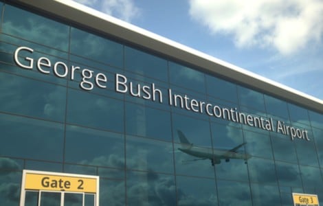 George Bush Intercontinental Airport Houston sign 