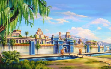 Artist’s impression of the Hanging Gardens at the Royal Palace in Babylon