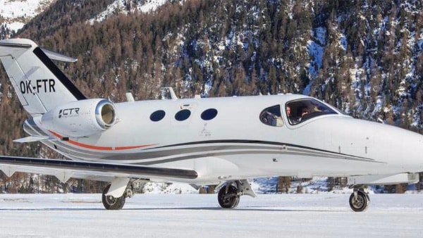 Cessna 510 Citation Mustang at Engadin Airport in Switzerland