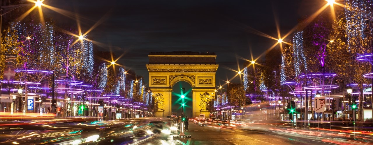 The Champs-Elysees, Paris, at Christmas