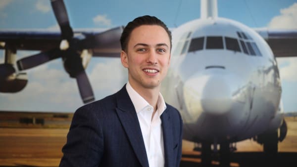 Private jet senior account manager Merric Tooley.