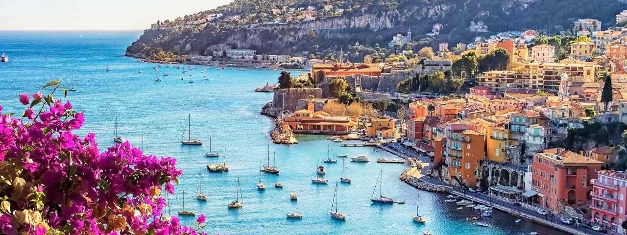 Villefranche-sur-Mer village next to Nice on the French Riviera.
