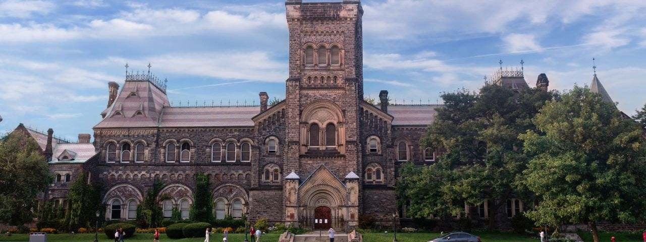 Historic Hart House building of the University of Toronto. This Neo-Gothic university building is home to a theater, restaurant, public events, and an art gallery.