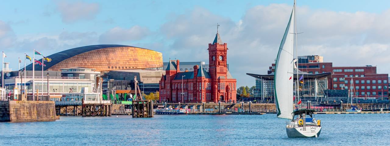 A picturesque view of Cardiff Bay.