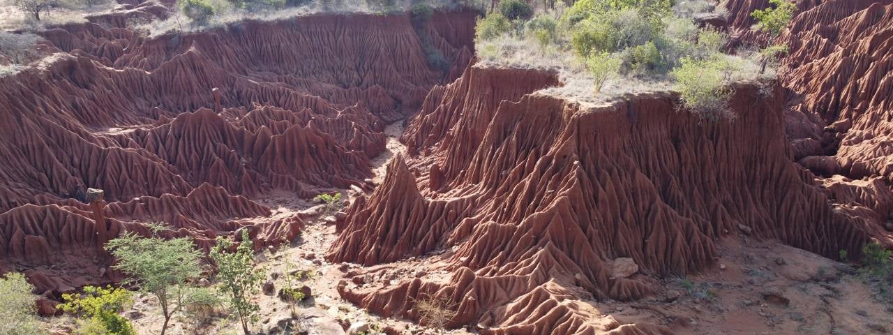 The iconic canyons of the Ol Jogi nature reserve.