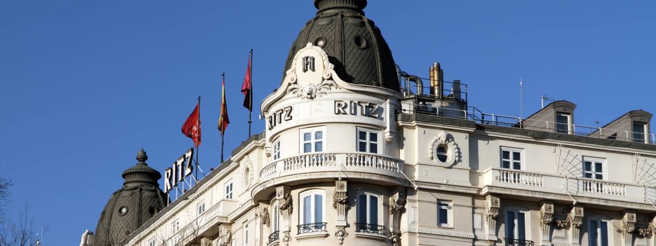 The upper floor and roof of the Mandarin Oriental Ritz in Madrid.