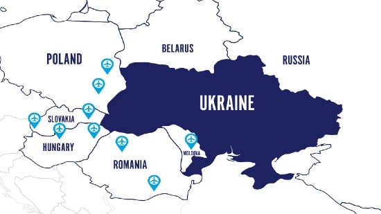 包机货运——为乌克兰提供救援物资