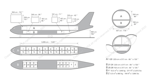 Airbus A300 B4F Aircraft Layout