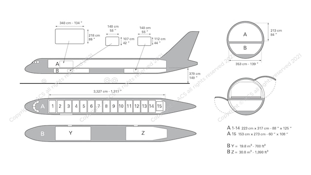 Boeing B757-200F Aircraft Layout
