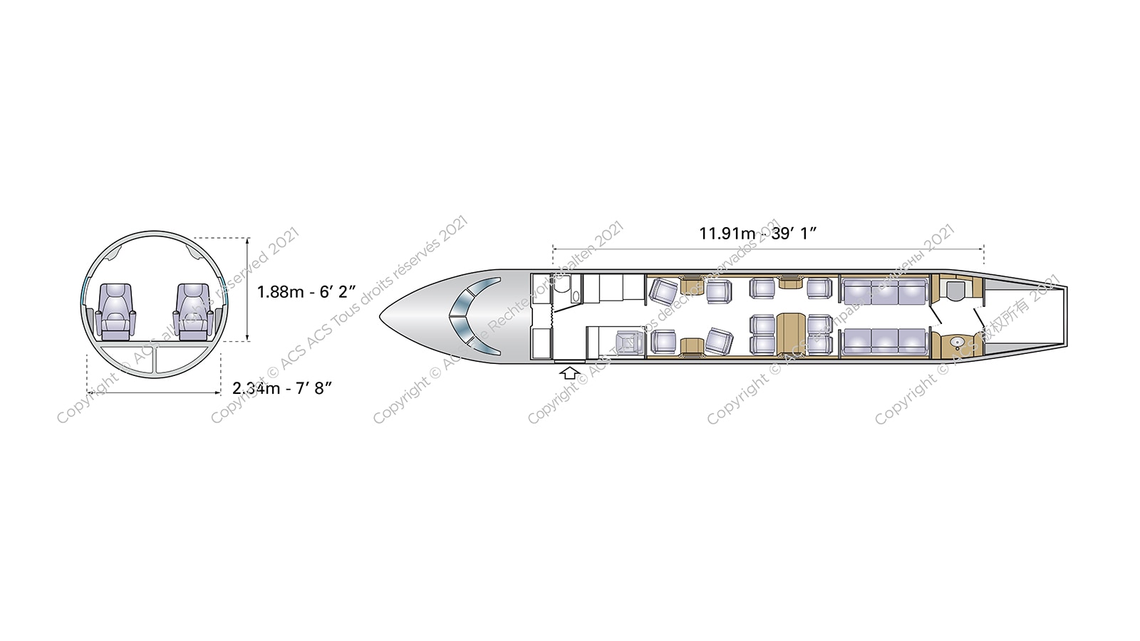 Dassault Falcon 7X Configuration