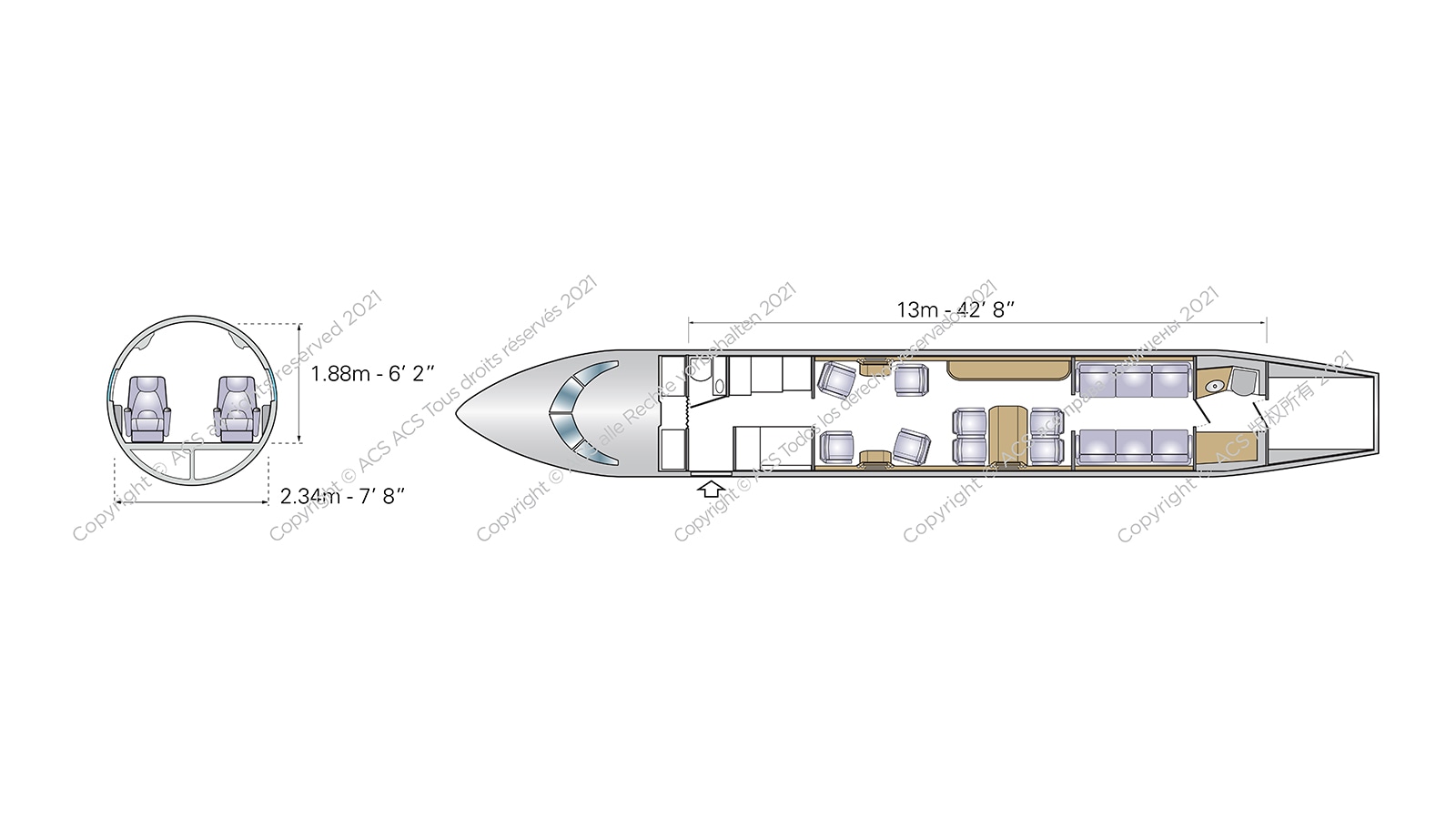 Dassault Falcon 8X Configuration